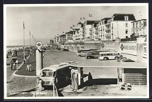 AK Scheveningen, Grand Hotel mit Tankstelle