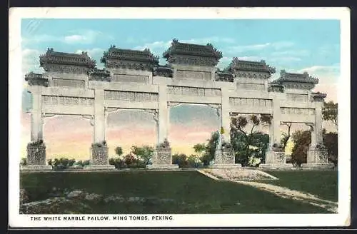 AK Peking, The White Marble Pailow, Ming Tombs