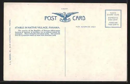 AK Panama, Stable in a native village