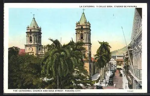 AK Panama City, The Cathedral Church and Sosa Street