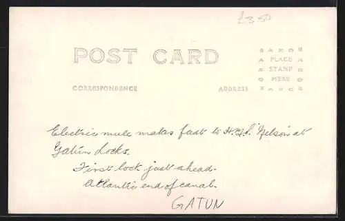 Foto-AK Gatun, View of the Locks