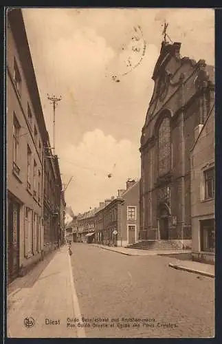 AK Diest, Rue Guido-Gezelle et Eglise des Pères Croisiers