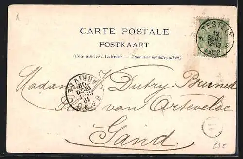 AK Diest, Vue sur le Demer et l`Eglise St. Sulpice