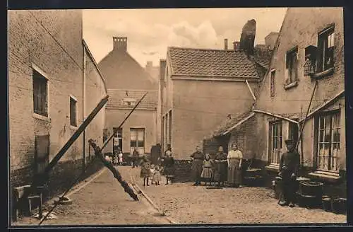 AK Antwerpen, Achterhuizen in de Rochus straat, Serie Hoekjes en Kantjes