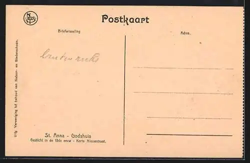 AK Antwerpen, St. Anna-Godshuis, Gesticht in de 15de eeuw, Korte Nieuwstraat