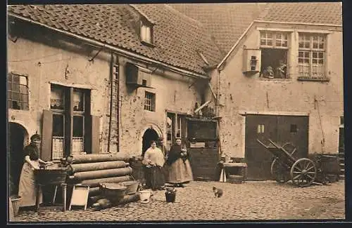 AK Antwerpen, Binnen plaats op de Rouaansche kaai, Serie Hoekjes en Kantjes