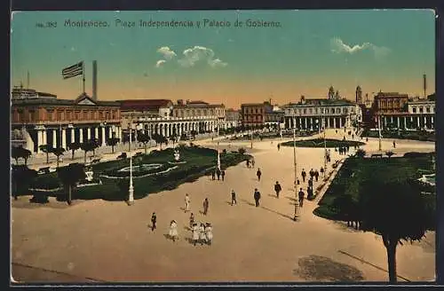 AK Montevideo, Piaza Independencia y Palacio de Gobierno