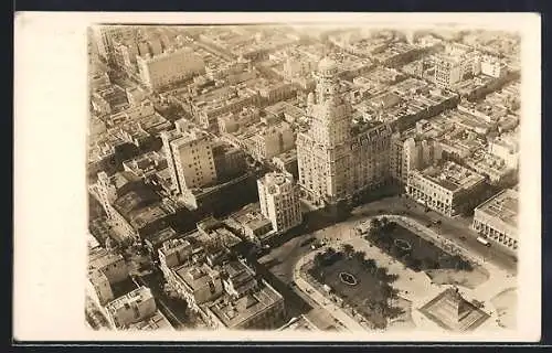 AK Montevideo, Vista de la Plaza Independencia, Vista Aerea