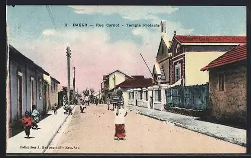 AK Dakar, Rue Carnot, Temple Protestant