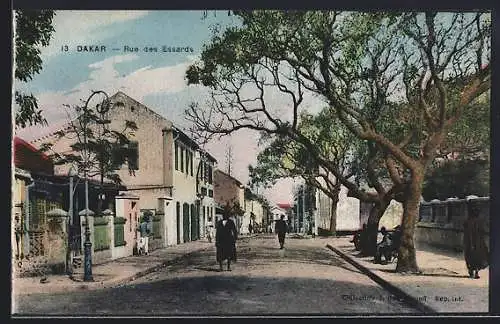Künstler-AK Dakar, Rue des essards