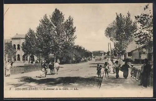 AK Sidi-Bel-Abbès, L`Avenue de la Gare