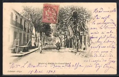 AK Téniet-el-Haâd, La Grand `Rue
