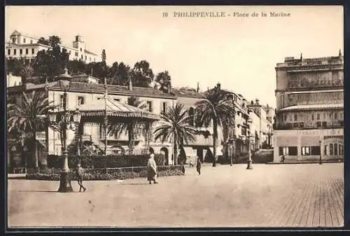AK Philippeville, Place de la Marine