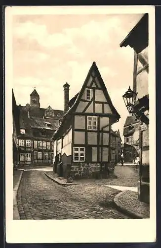 AK Quedlinburg, Strassenpartie am Finkenherd