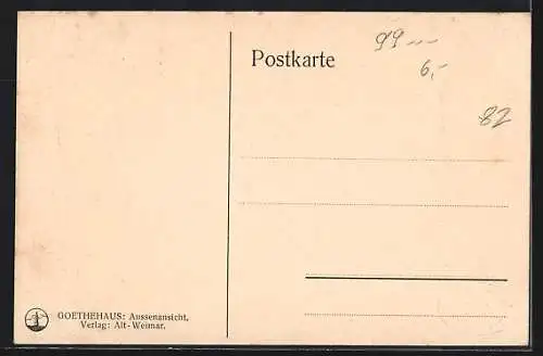 AK Weimar / Thüringen, Vorderansicht Goethehaus