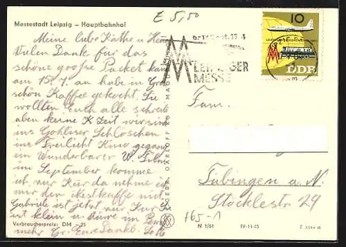 AK Leipzig, Hauptbahnhof aus der Vogelschau, Strassenbahn