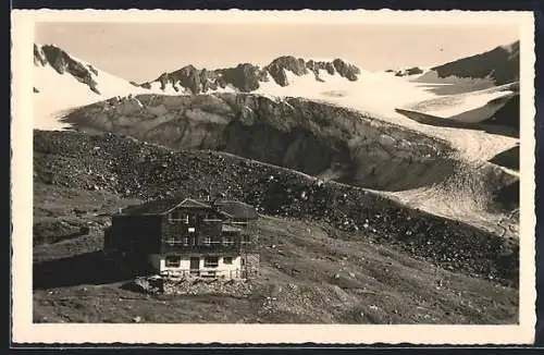 AK Vernagt-Hütte mit Vernagt-Gletscher