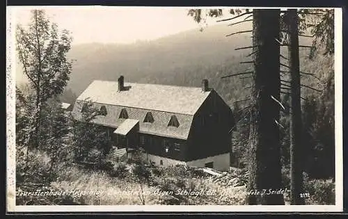 AK Schwarzenberg am Böhmerwald, Holzschlag, Stift Schlägl`sches Touristenhaus, Pächter L. Wöss