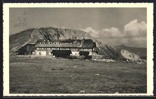AK Karl Ludwig Haus /Raxalpe, Panorama mit Predigtstuhl