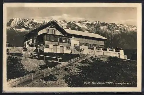 AK Wankhaus, Berghütte gegen Karwendel