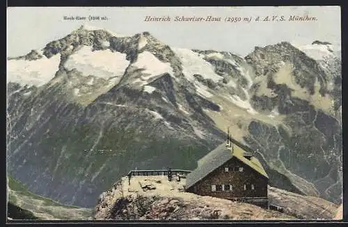 AK Heinrich Schweiger-Haus, Ansicht gegen Hoch-Eiser