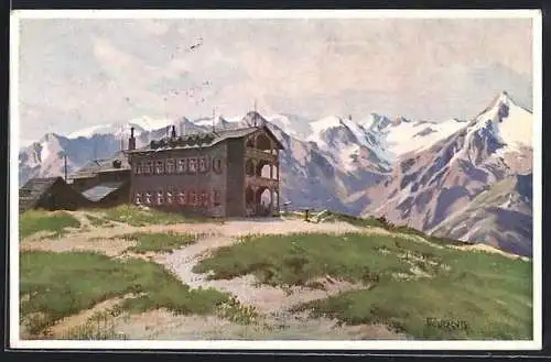 Künstler-AK Zell am See, Alpenhotel Schmittenhöhe