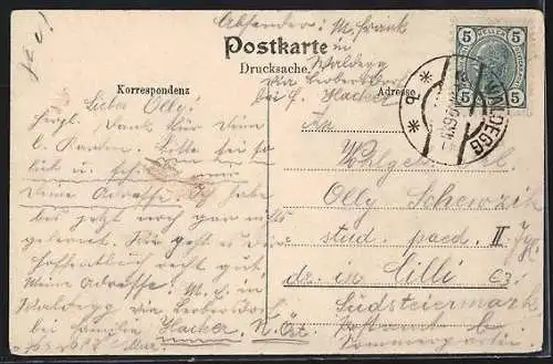 AK Wilhelm Eichert-Hütte /Hohe Wand, Hütte der Section Wr. Neustadt des Oe. T. K.