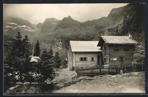 AK Wödl-Hütte, Berghütte mit Panorama