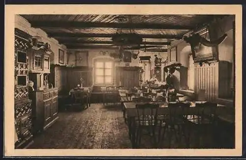 AK Rotwandhaus mit Speisezimmer