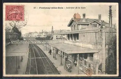 AK Fontenay-sous-Bois, Intérieur de la Gare, Bahnhof