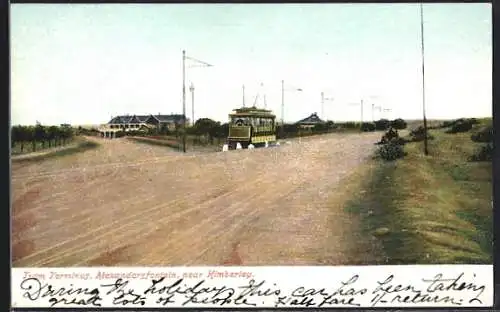 AK Kimberley, Alexandersfontein, Tram Terminus, Strassenbahn