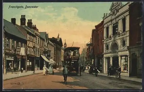 AK Doncaster, Frenchgate, Strassenbahn
