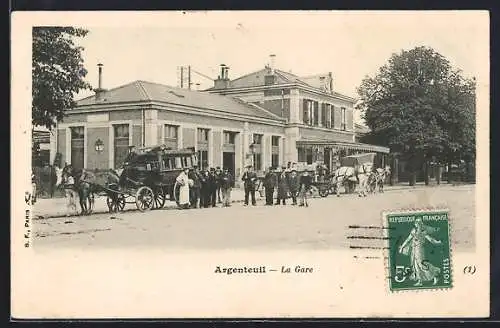 AK Argenteuil, La Gare, Bahnhof