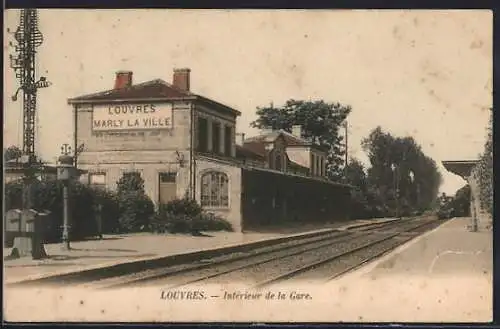 AK Louvres, Intérieur de la Gare, Bahnhof