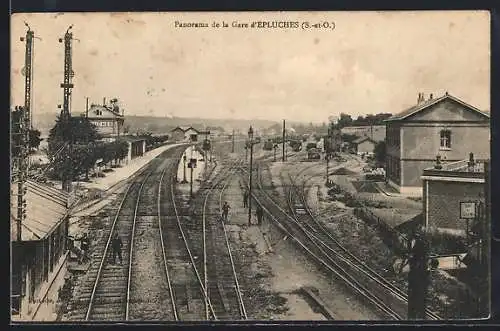 AK Epluches, Panorama de la Gare, Bahnhof