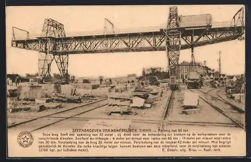AK Zinnik, Steengroeven van Henegouwen, Rolbrug, Steinbruch
