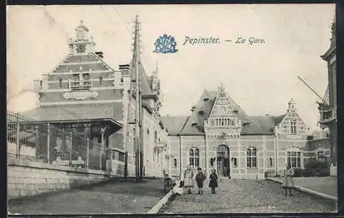AK Pepinster, La Gare, Bahnhof