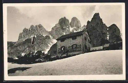 AK Hofpürglhütte, Ansicht mit Bischofsmütze und Mosermandl