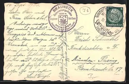 AK Brauneck, Hütte im Gebirge