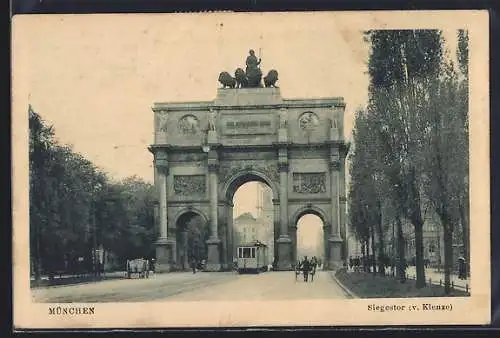 AK München, Siegestor von Architekt Klenze