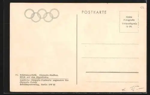 AK Berlin, Olympia 1936, Reichssportfeld mit Zuschauerrängen