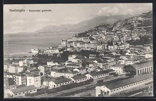 AK Ventimiglia, Panorama generale, Blick zum Bahnhof