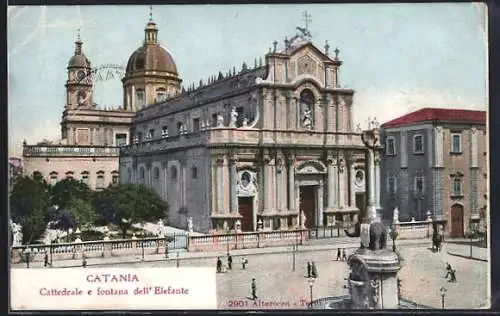 AK Catania, Cattedrale e fontana dell` Elefante