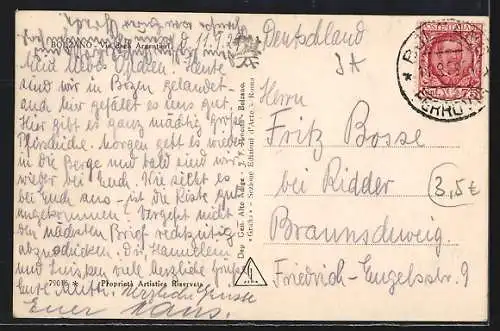 AK Bozen / Bolzano, Via degli Agentieri mit Marktständen