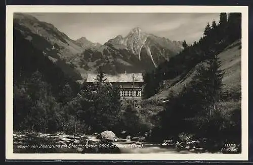 AK Mayrhofen im Zillertal, Zillergrund mit Brandbergkolm
