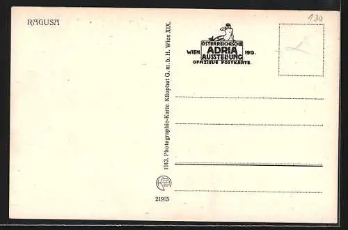 AK Ragusa, Panorama mit Bäumen