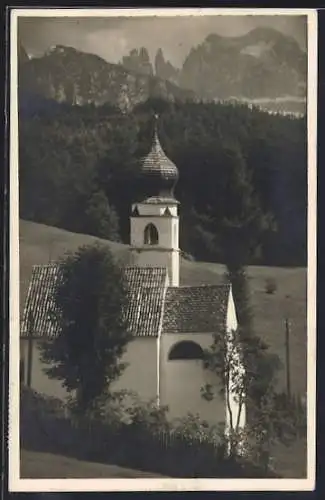 AK Costalovara sul Renon, Chiesa col Rosengarten