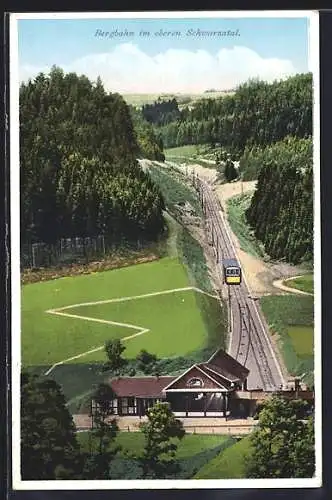 AK Lichtenhain-Oberweissbach /Thür., Bergbahn Obstfelderschmiede im oberen Schwarzatal, Station