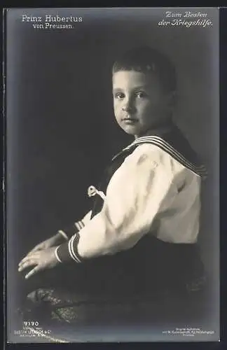 AK Der junge Prinz Hubertus in Matrosenuniform
