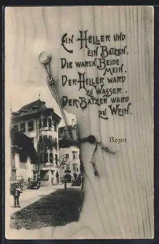 AK Bozen, Batzenhäusel und Gedicht